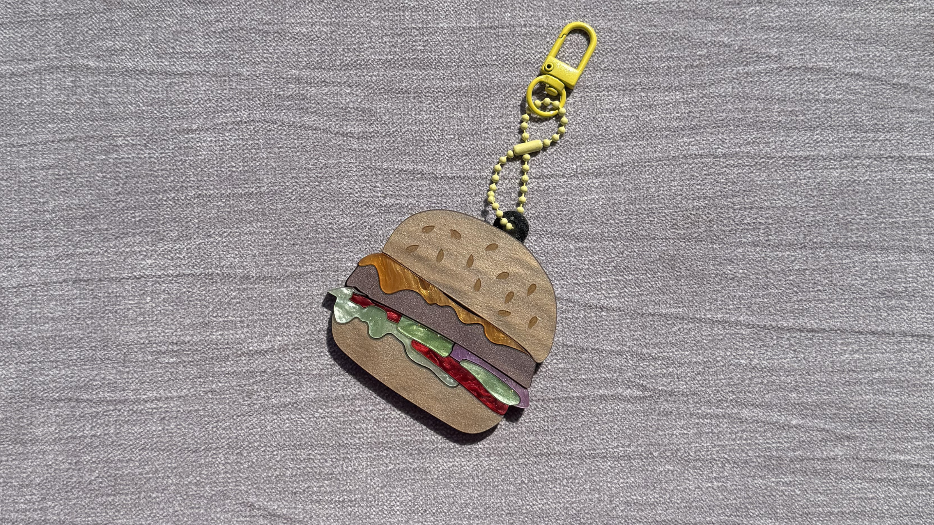 Burger Keychain with NFC chip/QR Code