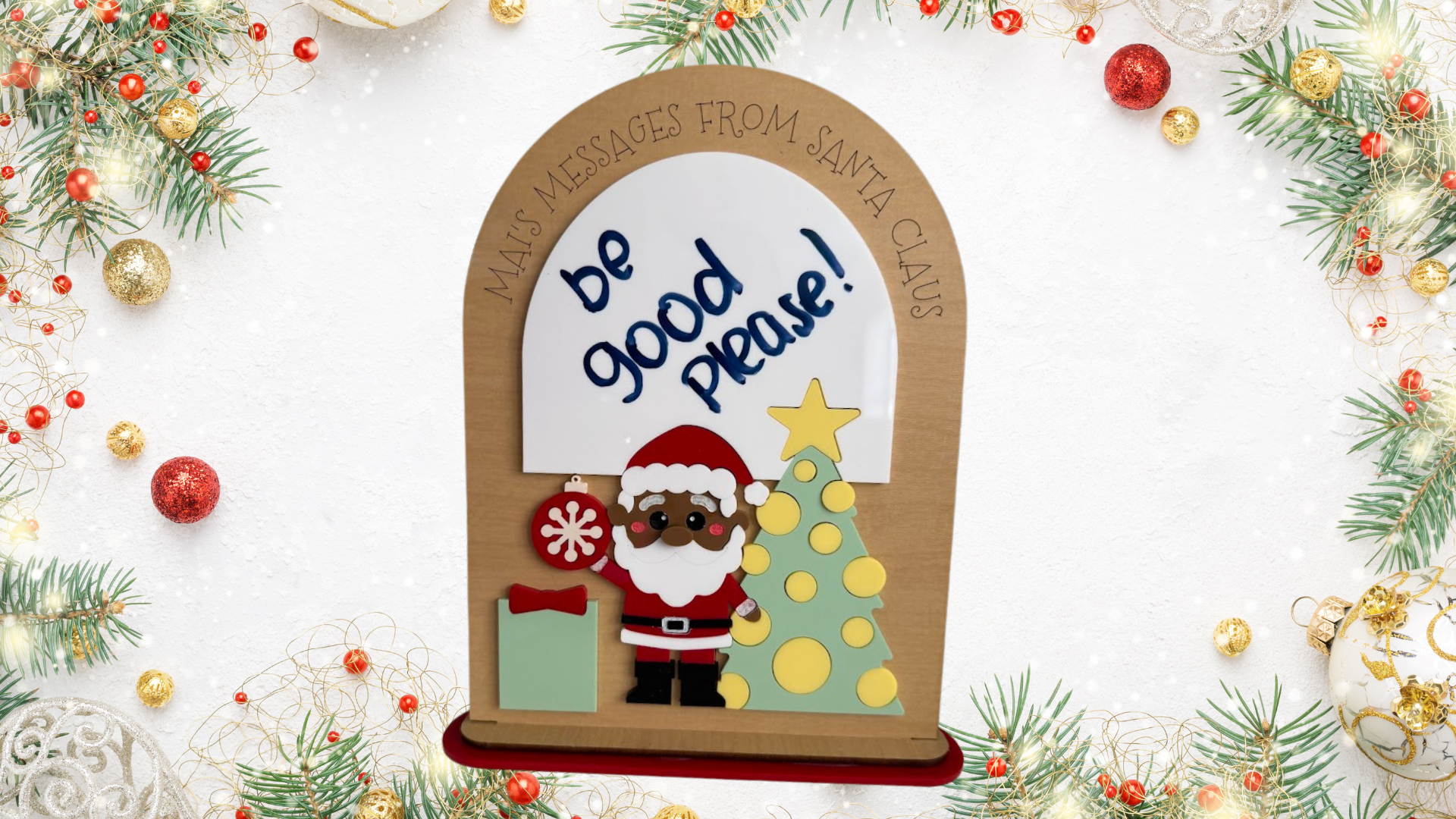Dry Erase Santa Sign