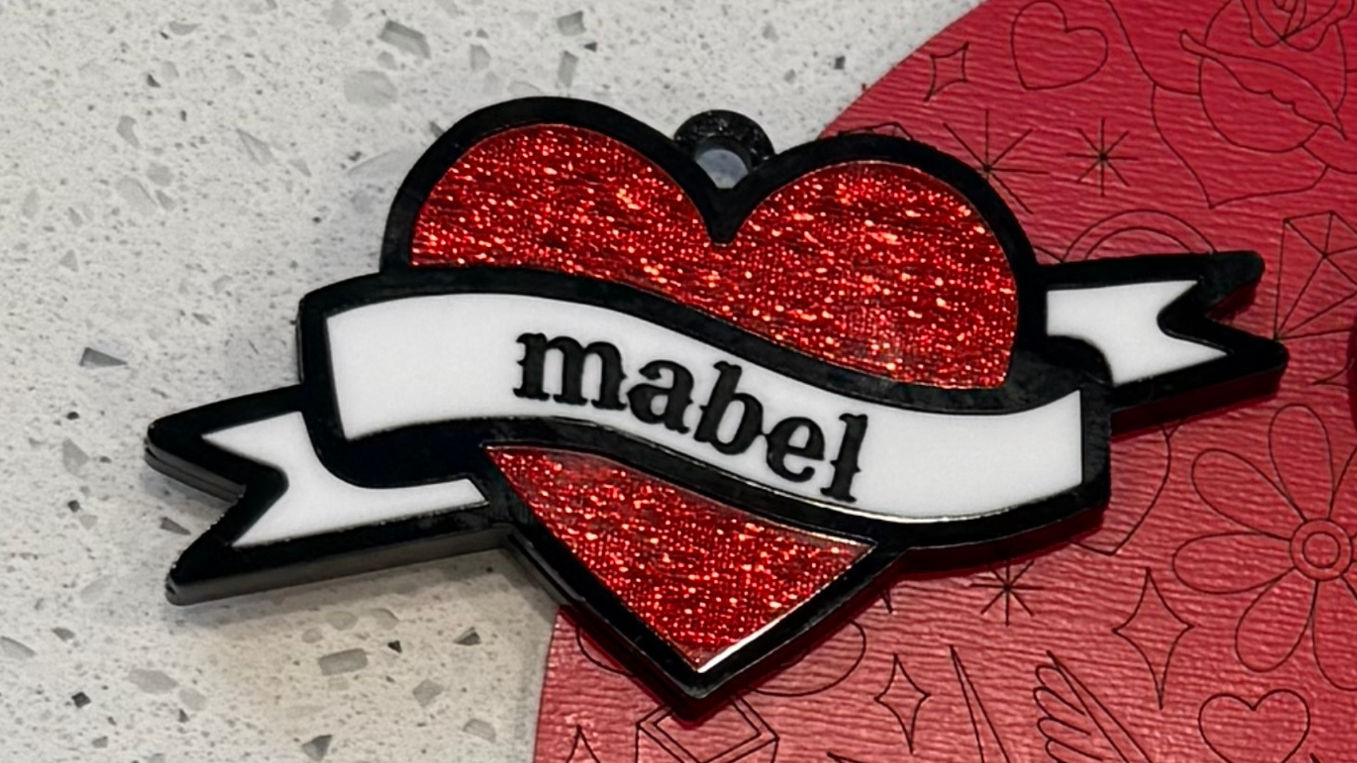 Tattoo Heart Name Tag