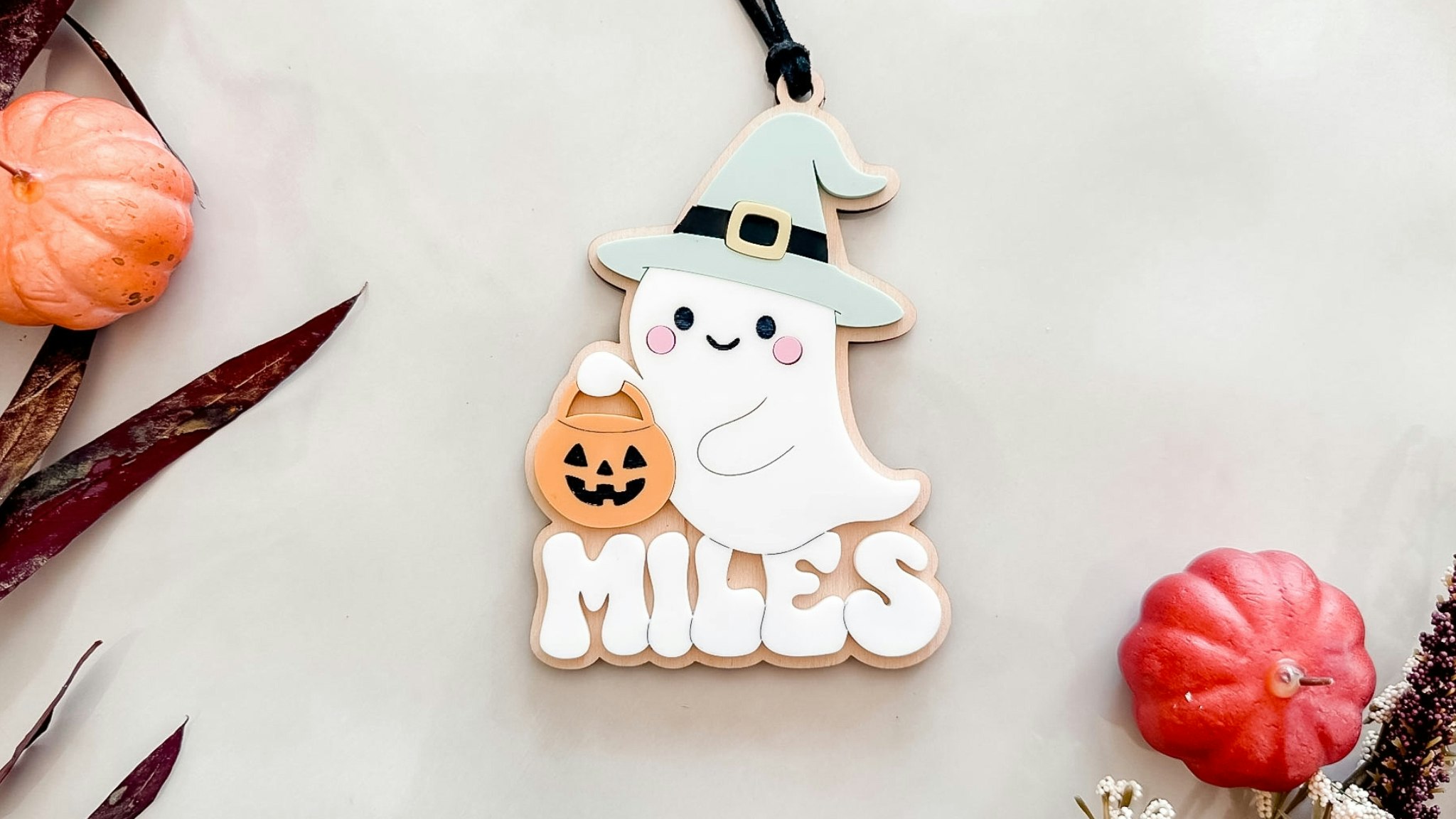 Ghost Boo Basket Tag
