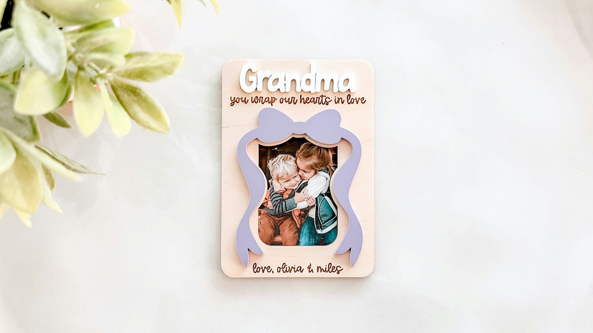 Mother's Day Bow Fridge Photo Magnet 