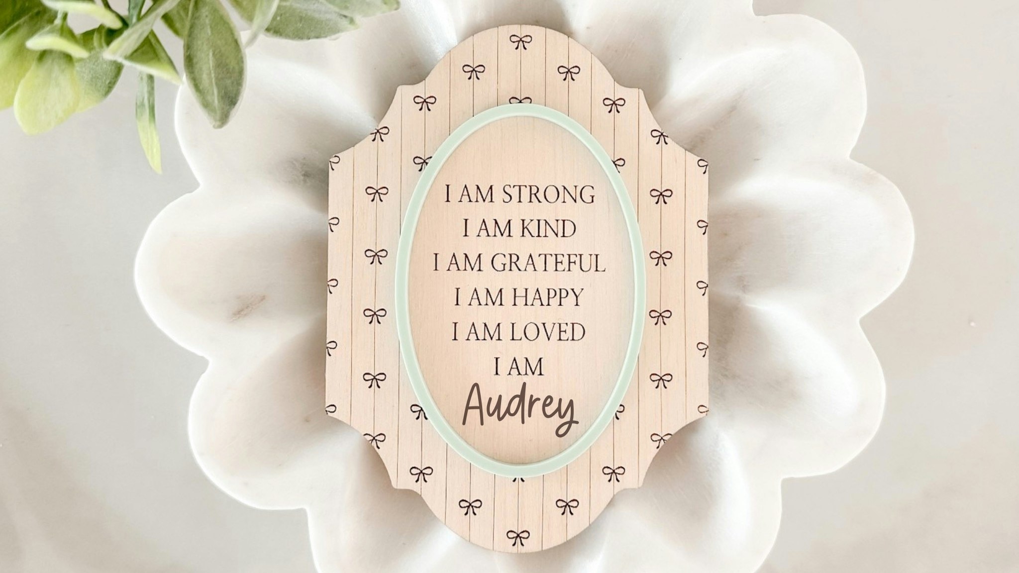Vintage Bow Affirmation Border
