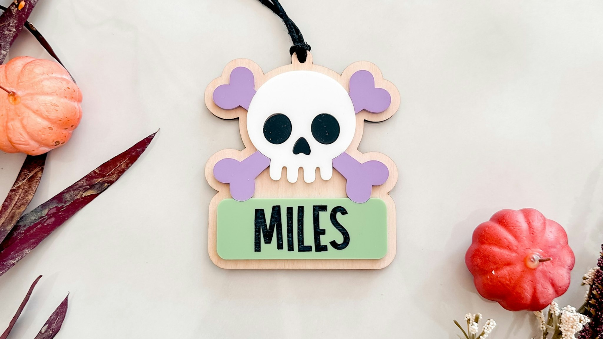 Skull and Bones Boo Basket Tag