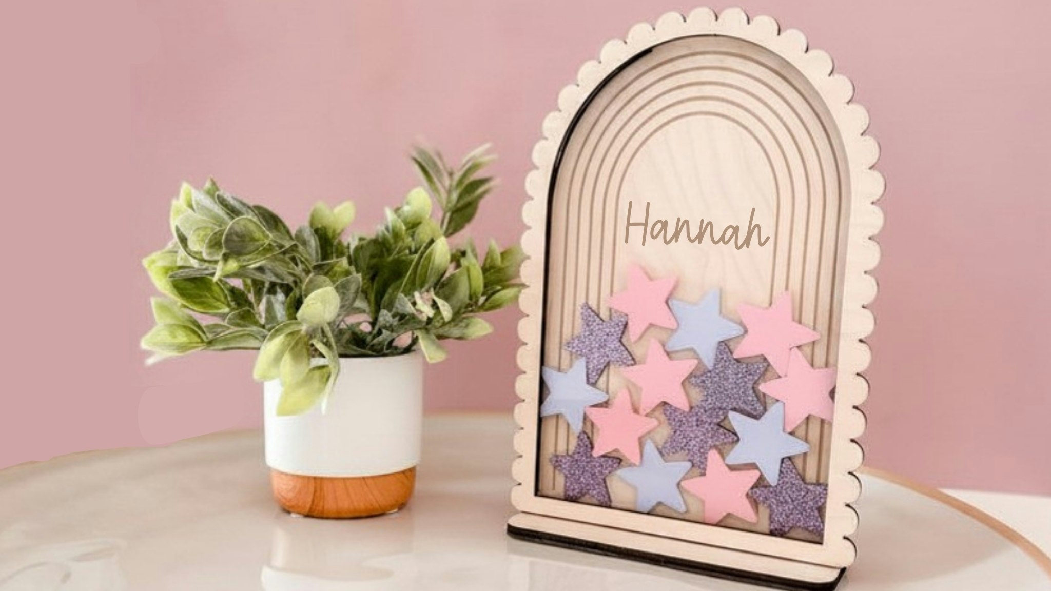 Arch Rainbow Reward Jar- Scalloped Border