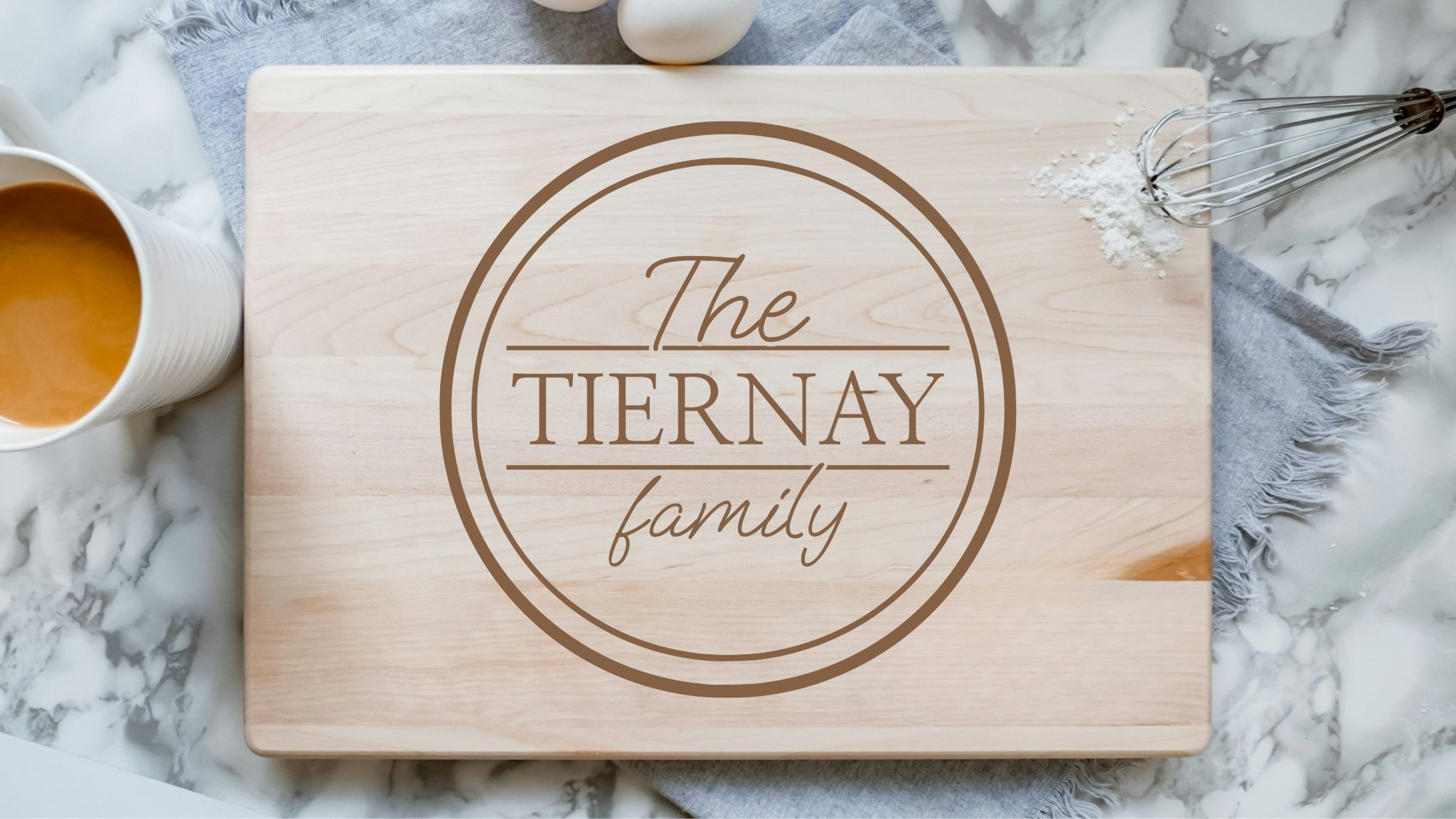 Circle Frame Family Name Engraving Template