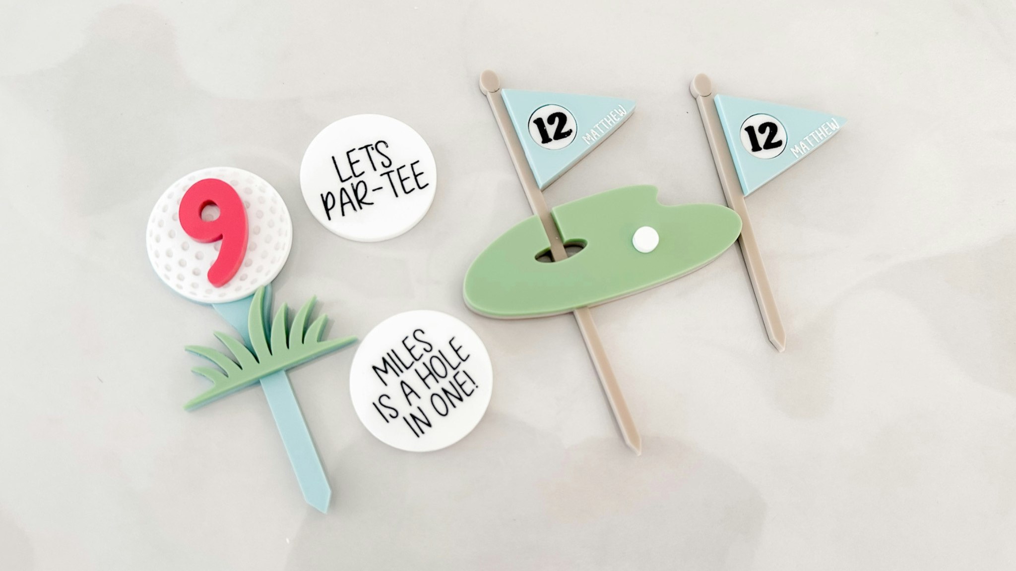 Golf Cupcake Topper Set