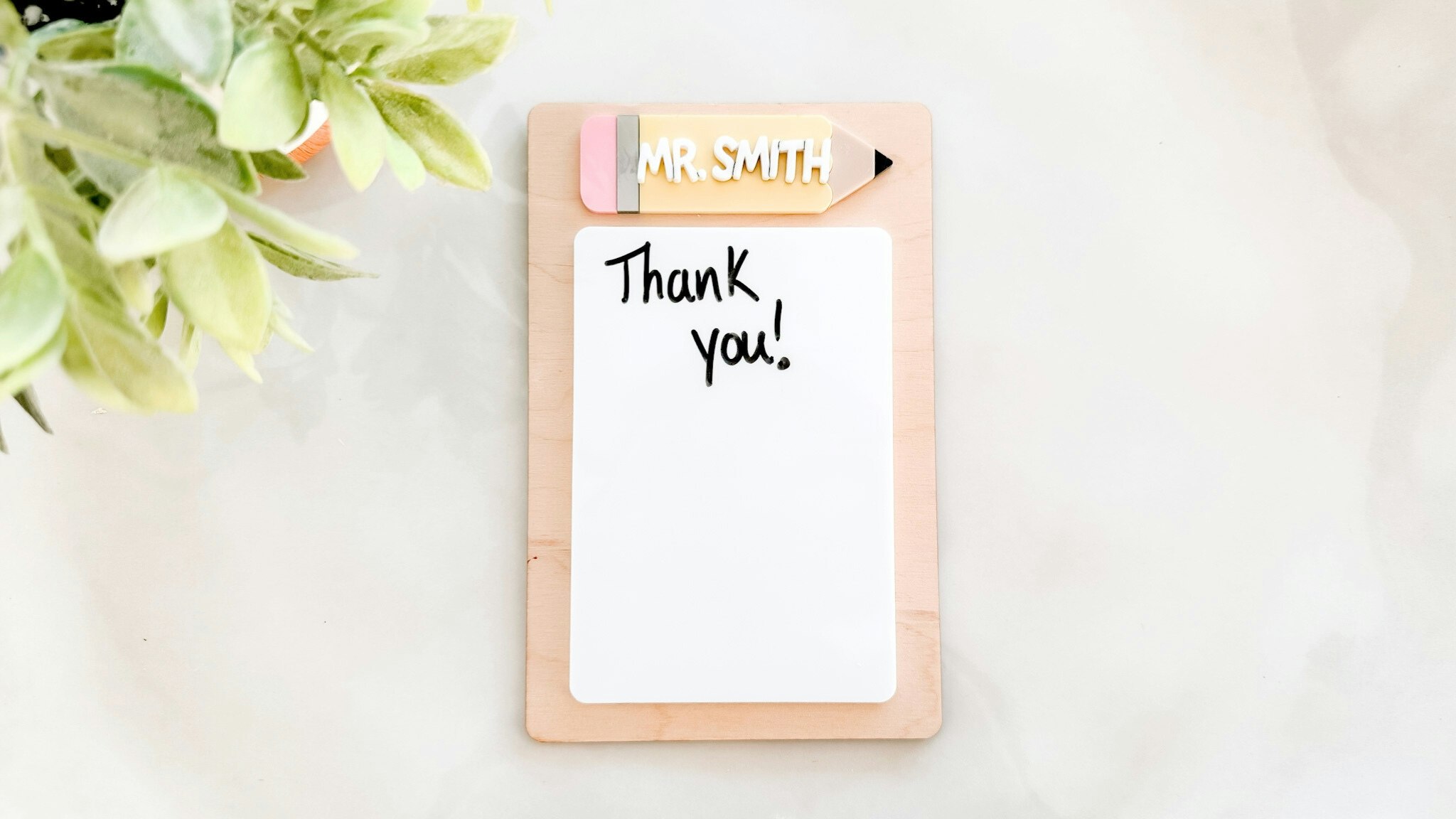Teacher Dry Erase Board- Pencil Accent