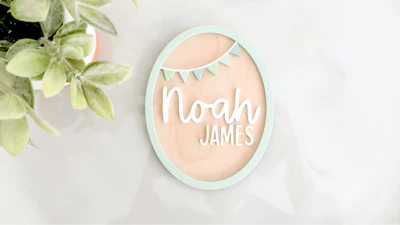 Vintage Banner Name Sign