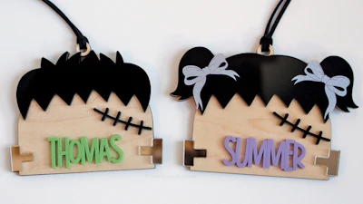 Halloween Boo Basket Bag Tag