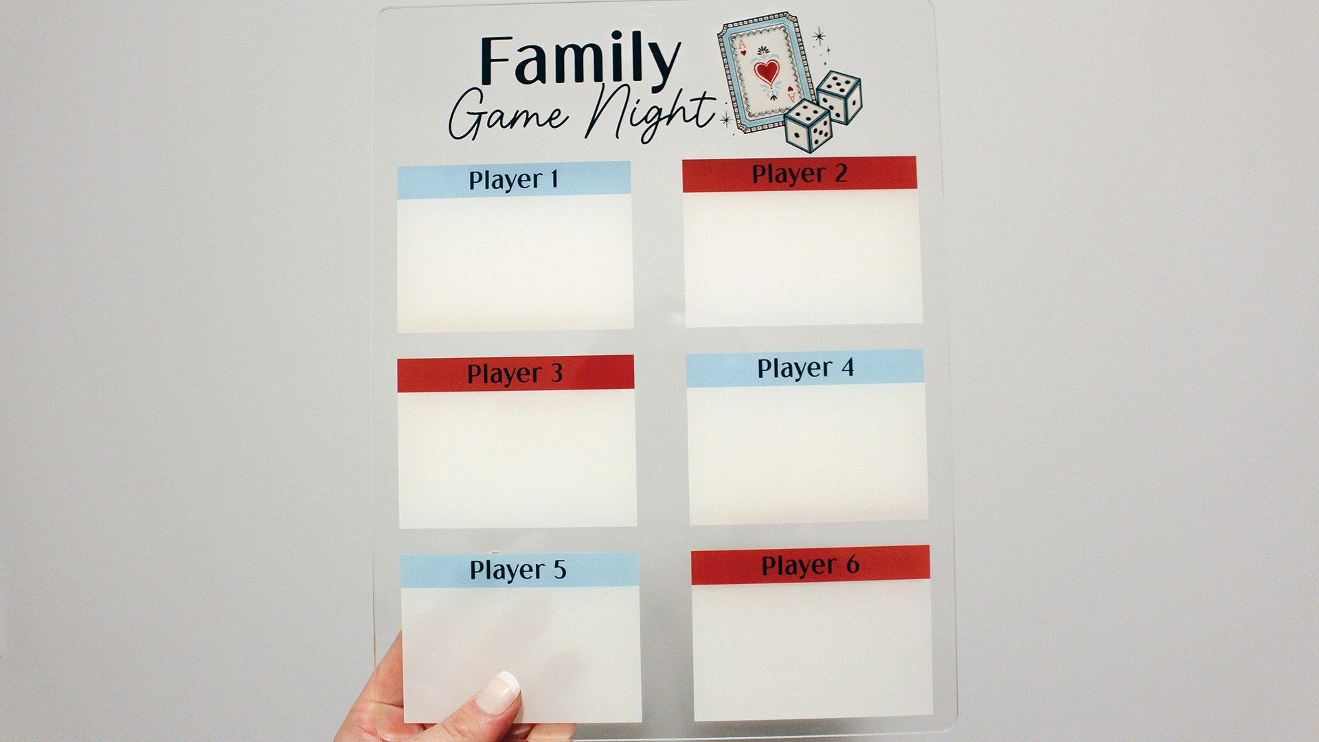 Game Night Score Board