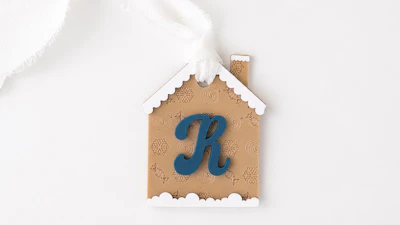 Gingerbread House Initial Tag