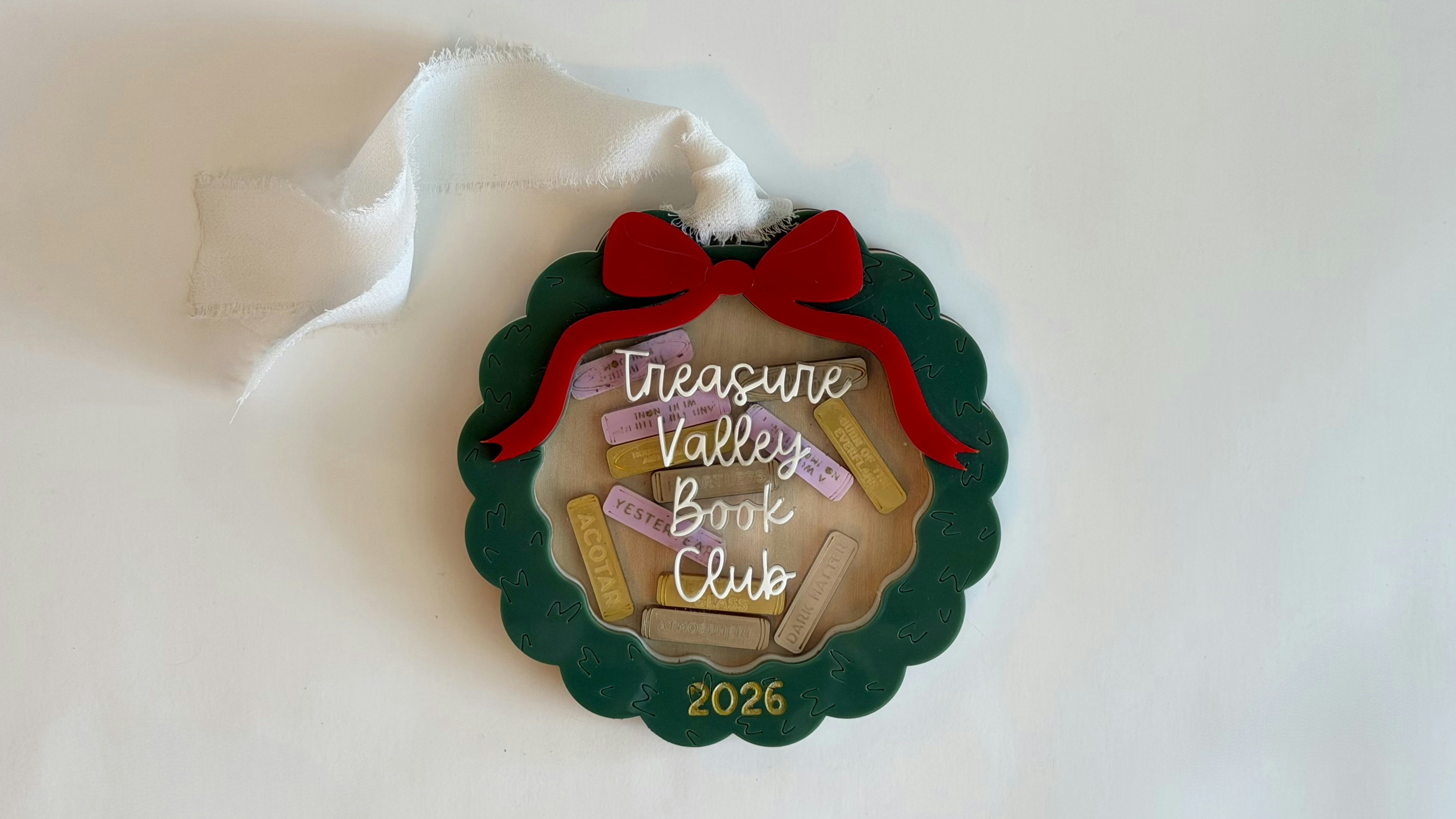 Book Club Shaker Ornament