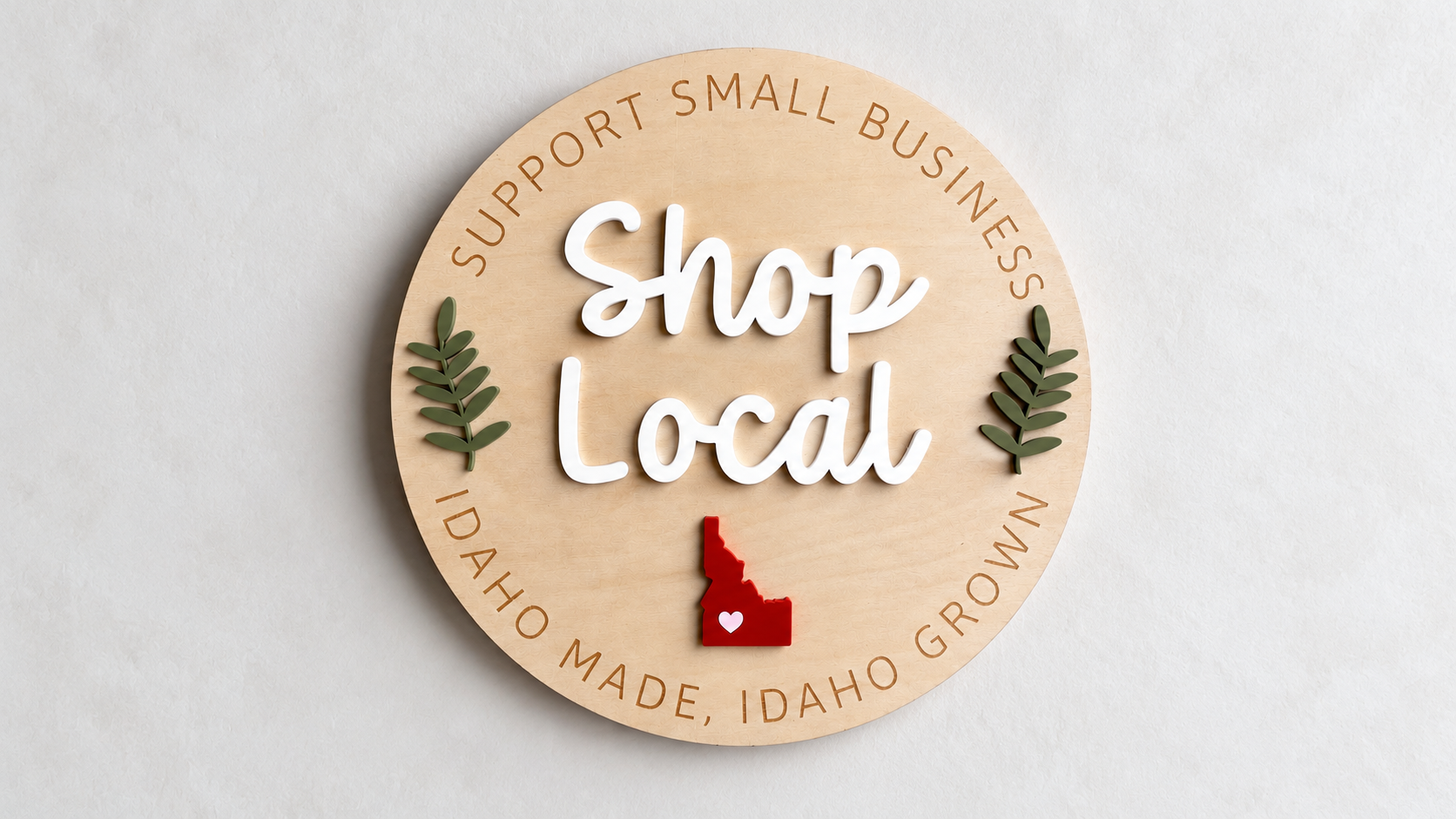 Shop Local Round Business Sign