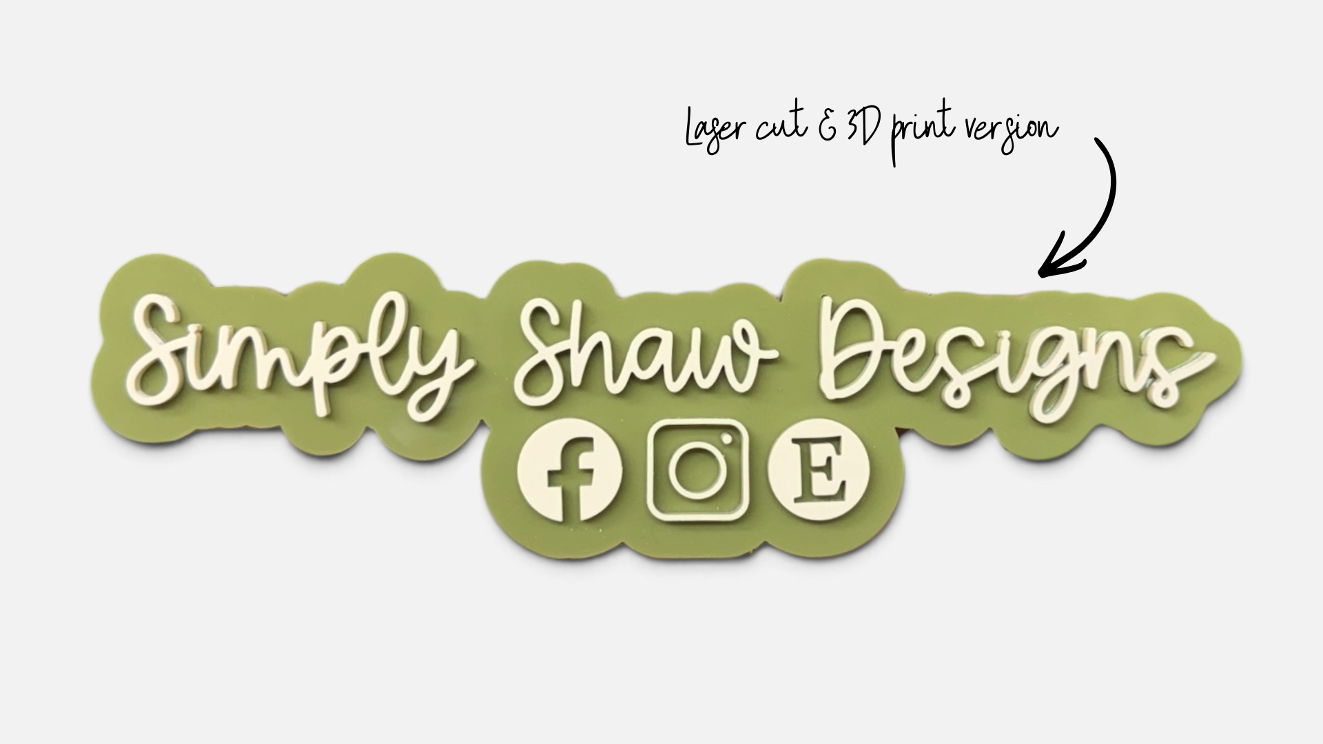 Physical Watermark with Social Icons