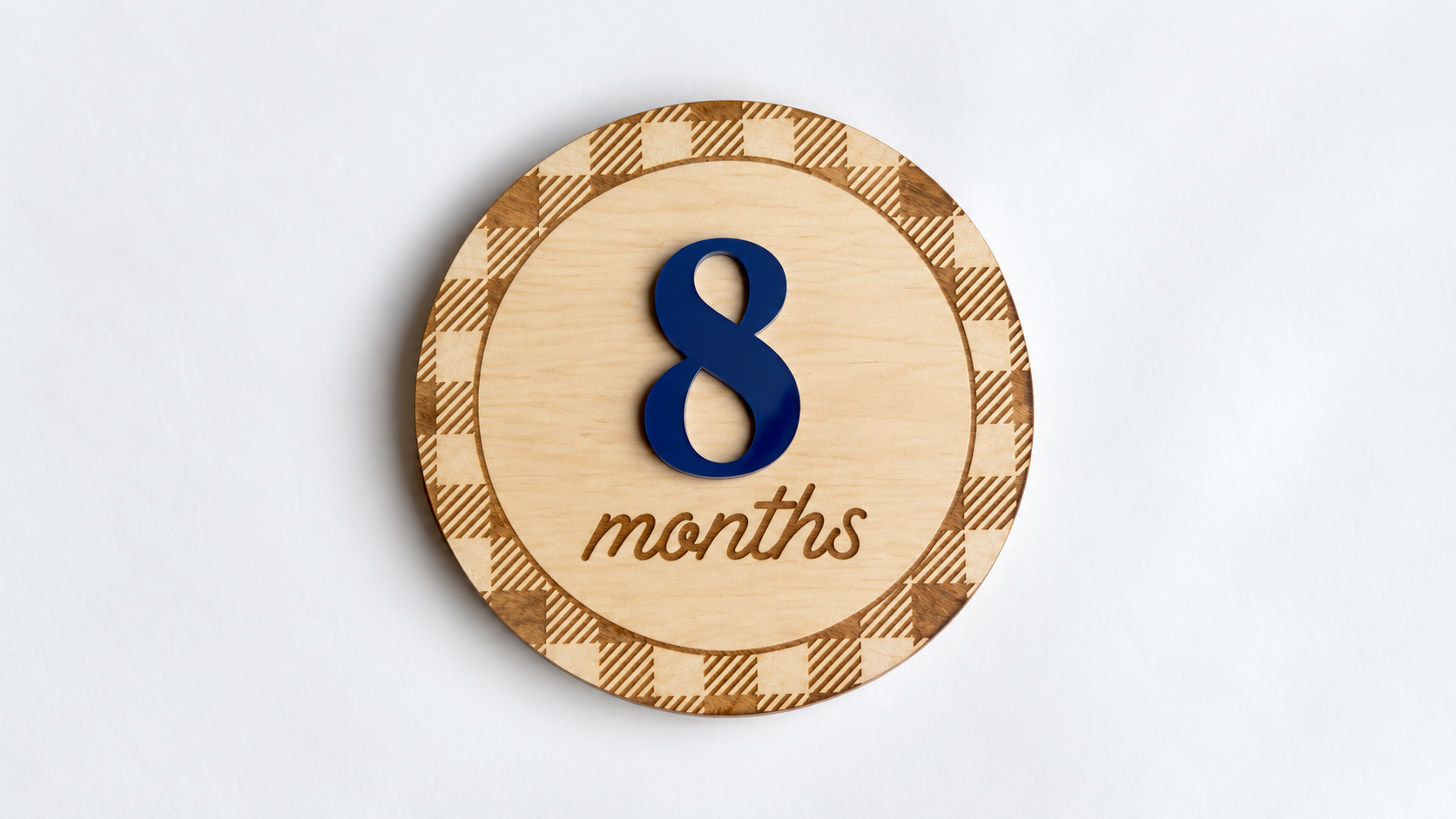 Gingham Interchangeable Monthly Milestone