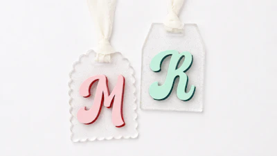 Scalloped Retro Initial Tag