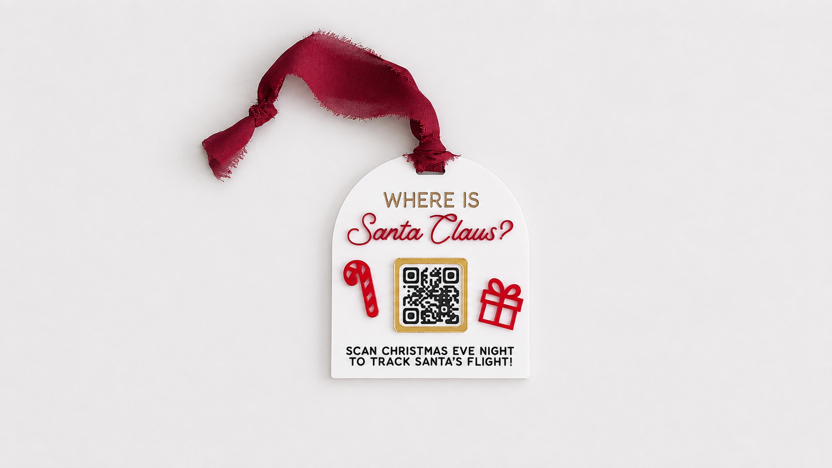 Santa Tracker QR Code Ornament