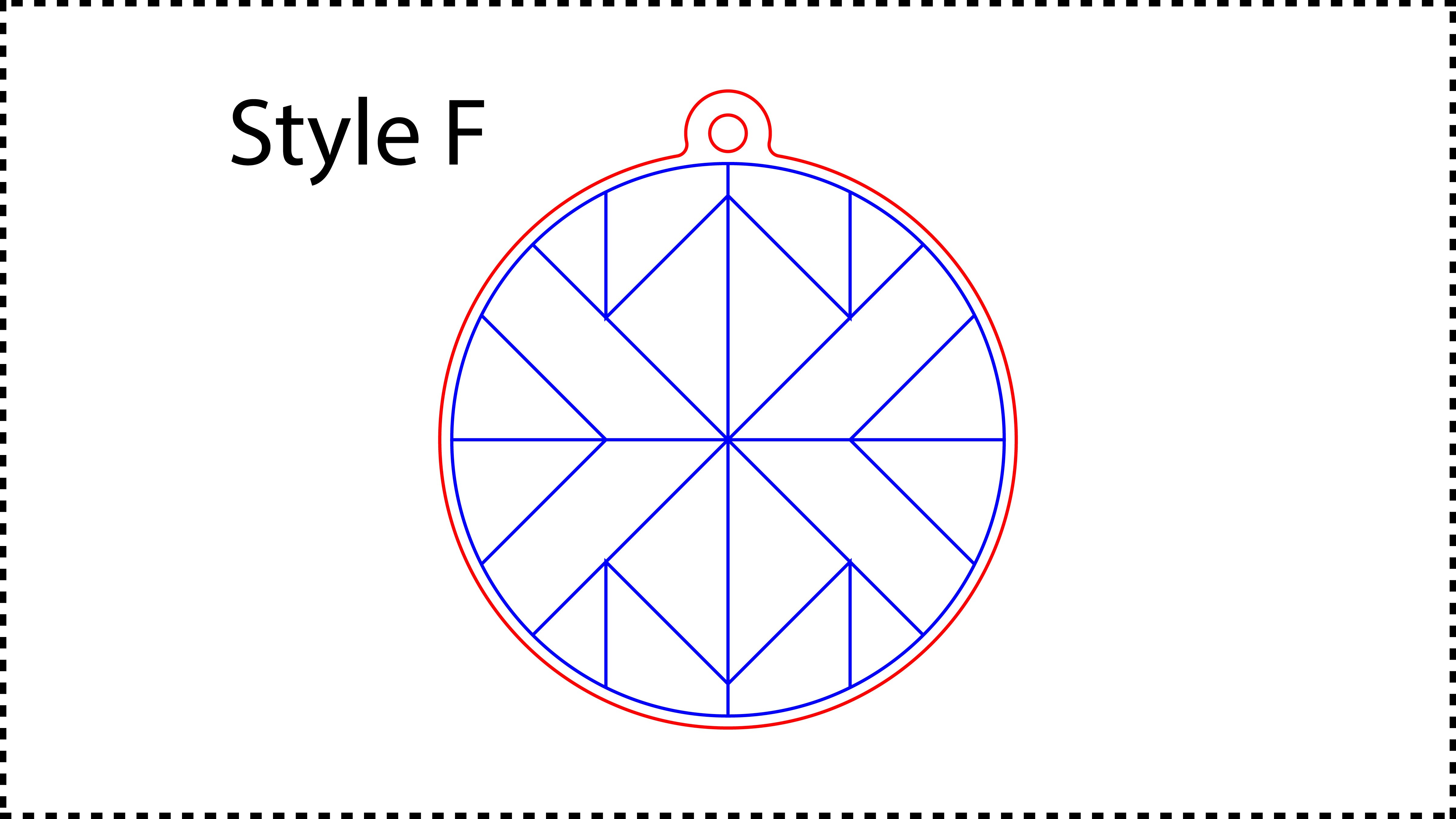 ••• Style F ••• Enter the outer Diameter you want. A good size is between 2.5" and 3.5". You can also resize the HoleDiameter. A good size is between 0.125" and 0.25". You can also change the colors if you need to.