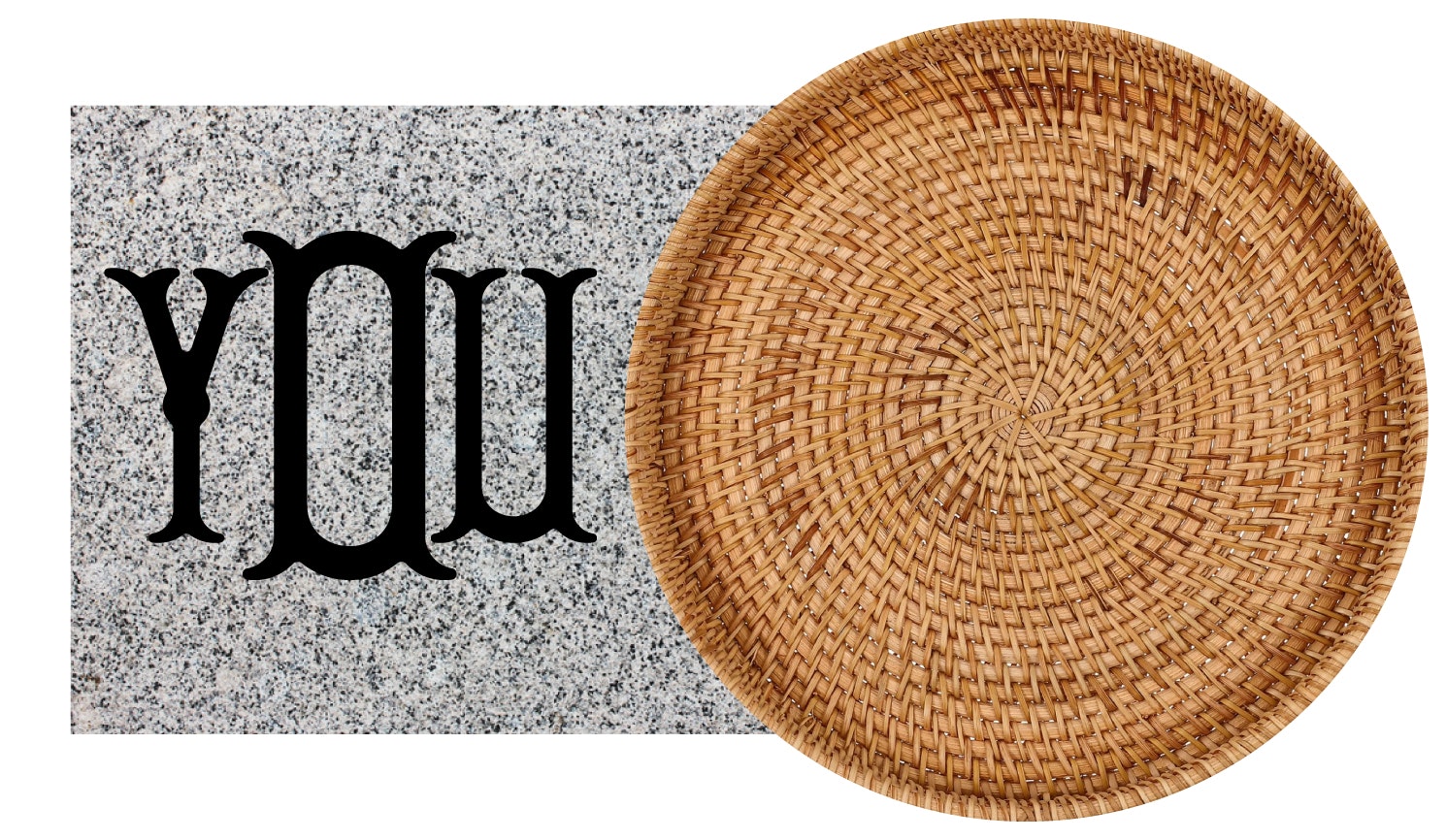 3 letter Monogram with tails