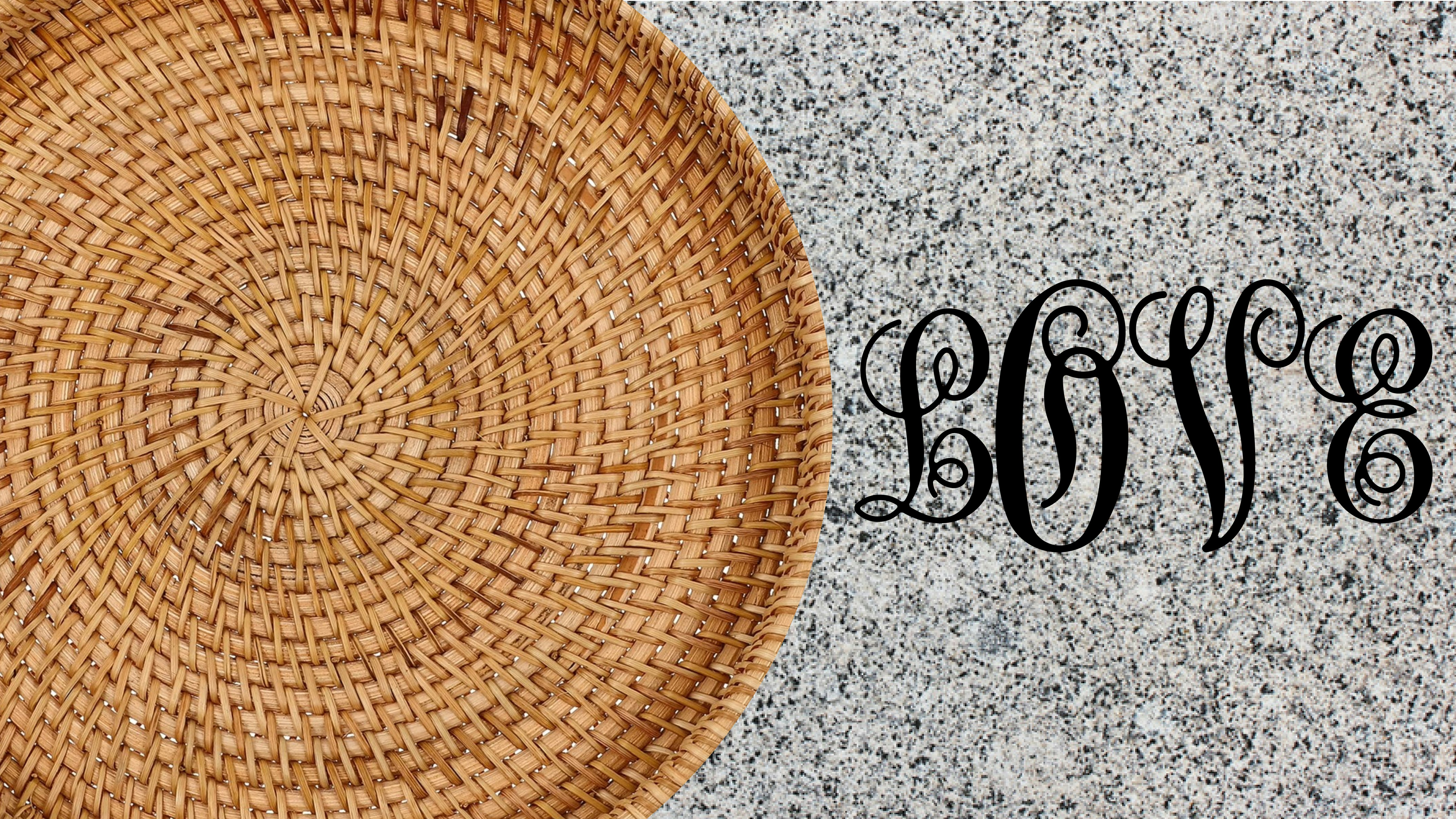 4 letter Monogram with swirls