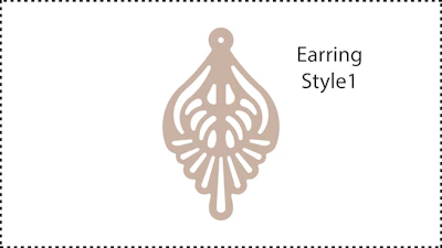 ••• Earring_Style1 ••• Change the Hole Size and the Hole Thickness if you want to.