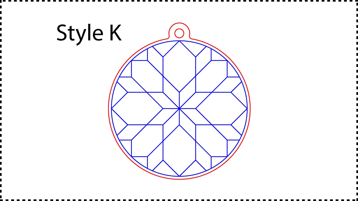 ••• Style K ••• Enter the outer Diameter you want. A good size is between 2.5" and 3.5". You can also resize the HoleDiameter. A good size is between 0.125" and 0.25". You can also change the colors if you need to.