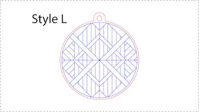 ••• Style L ••• Enter the outer Diameter you want. A good size is between 2.5" and 3.5". You can also resize the HoleDiameter. A good size is between 0.125" and 0.25". You can also change the colors if you need to.