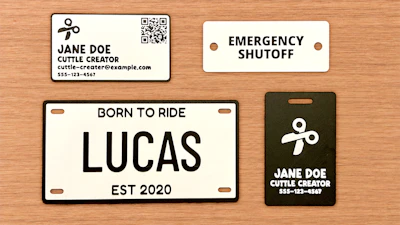 3D Card and Tag Generator