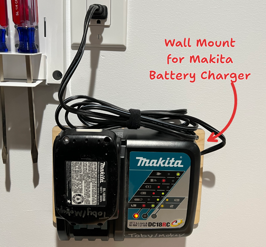 Wall Mount for Makita DC18RC Charger