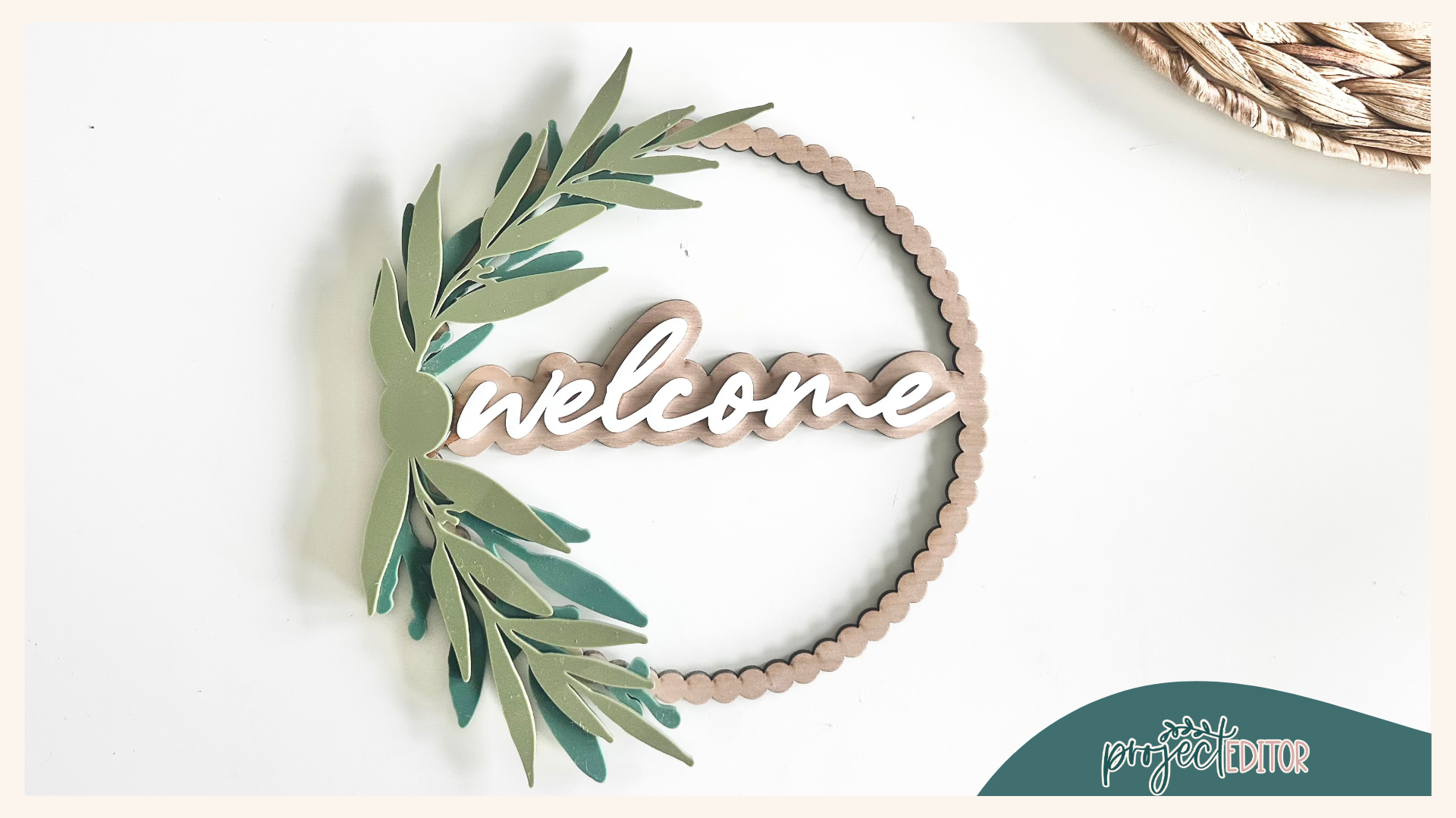 Faux Floral Beaded Wreath