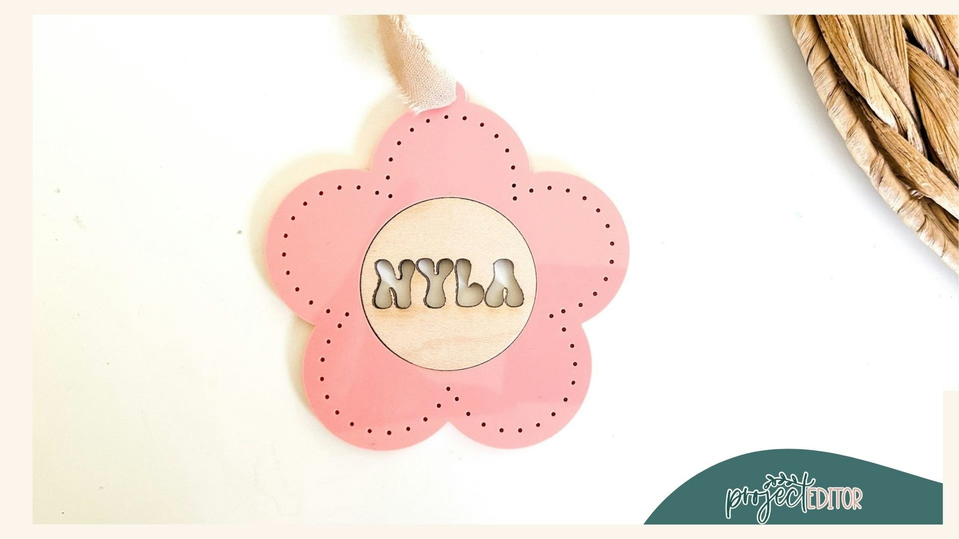 Inlay Daisy Keychain