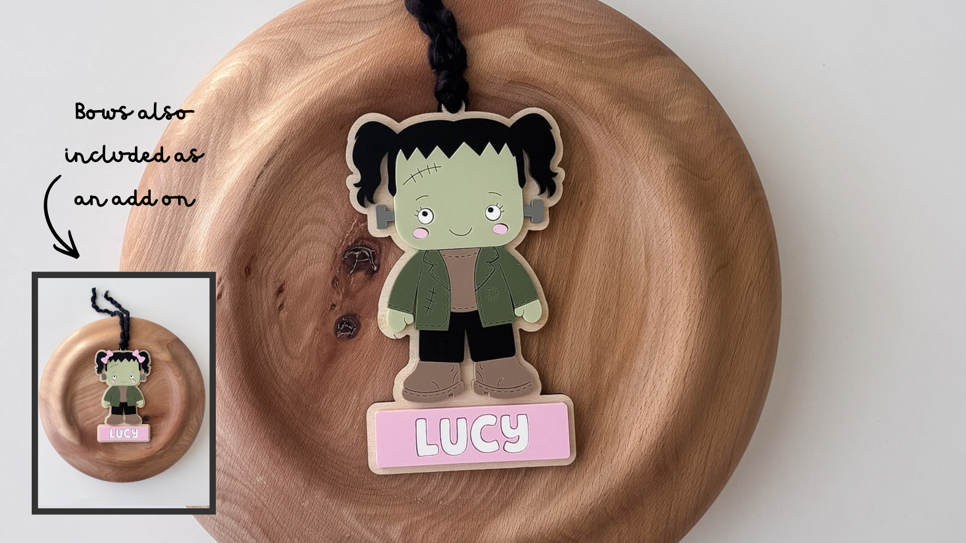 Girl Frankenstein Name Tag