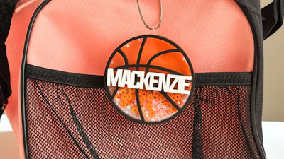 Basketball Shaker Name Tag