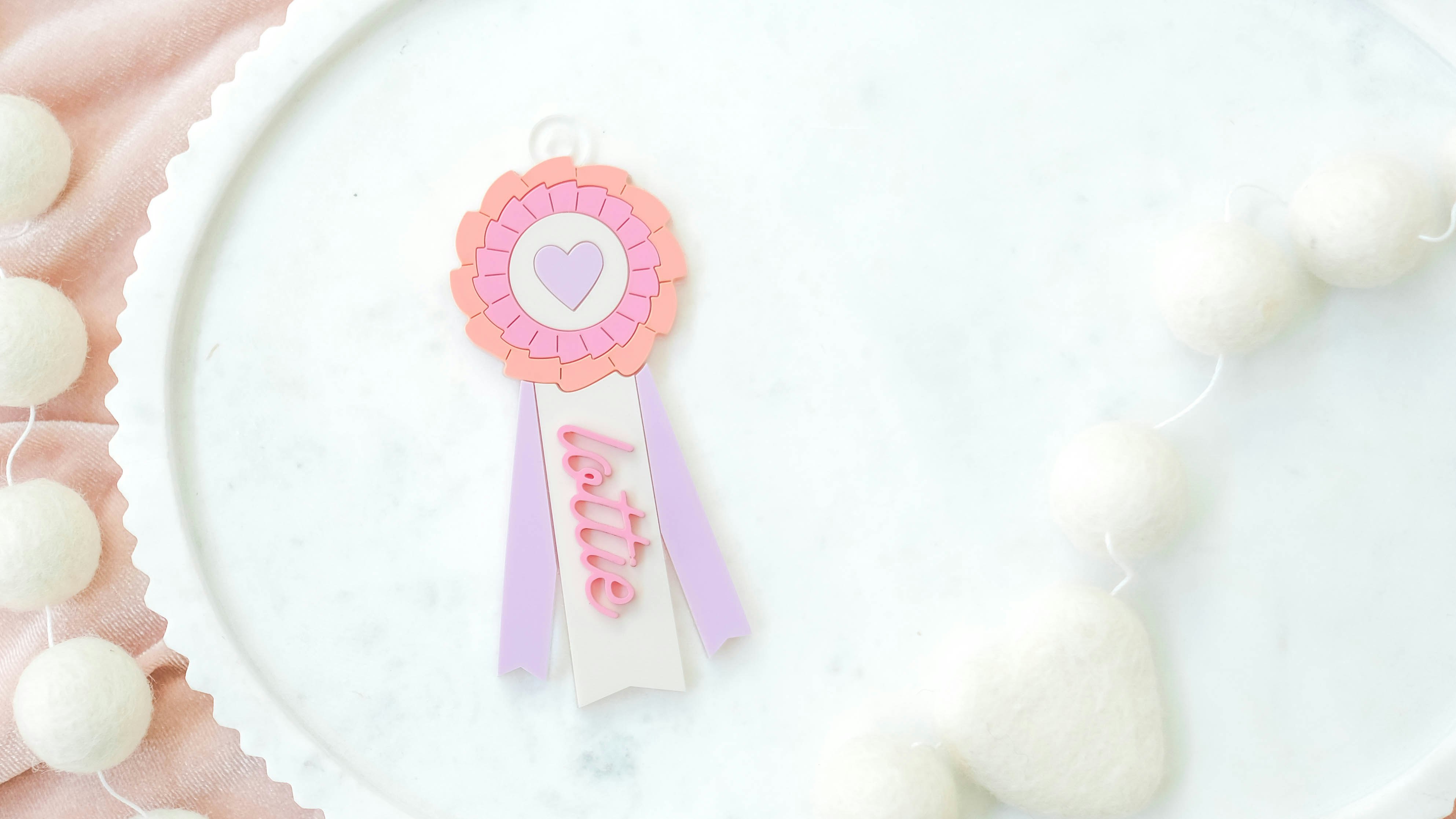 Valentine's Day Rosette Tag