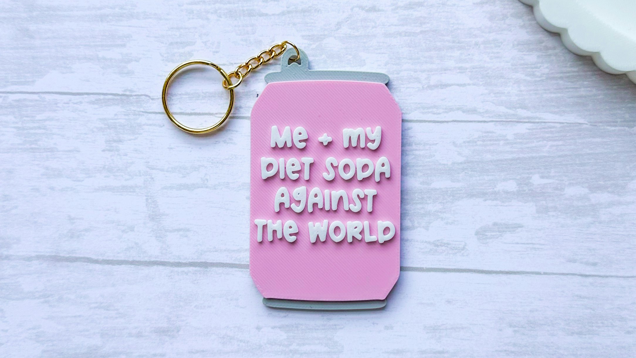 Diet Soda Pop Keychain 3D Print