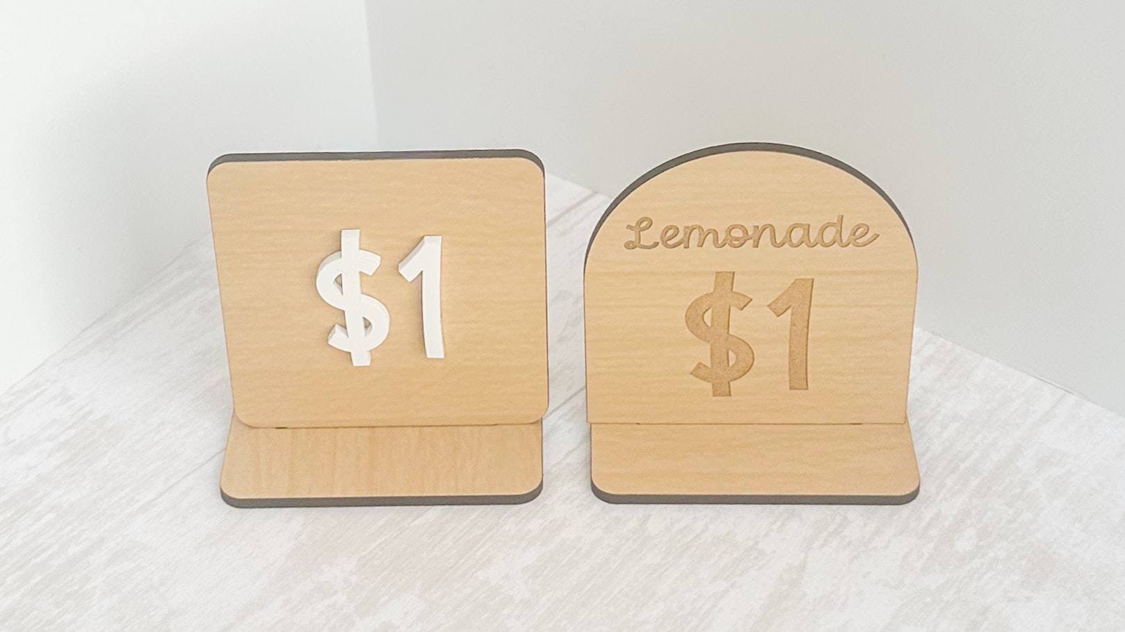 Vender Table Price Sign
