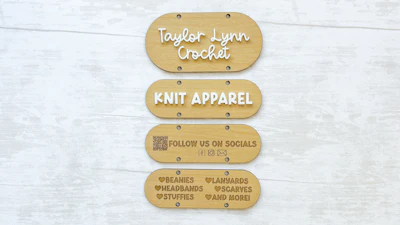 Round Edge Craft Show Tent Signs
