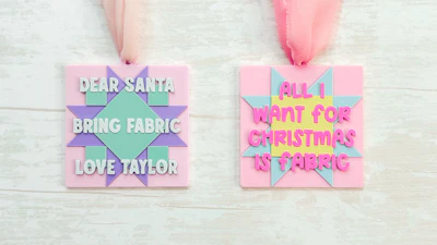 Quilt Ornament Tag 3D Print