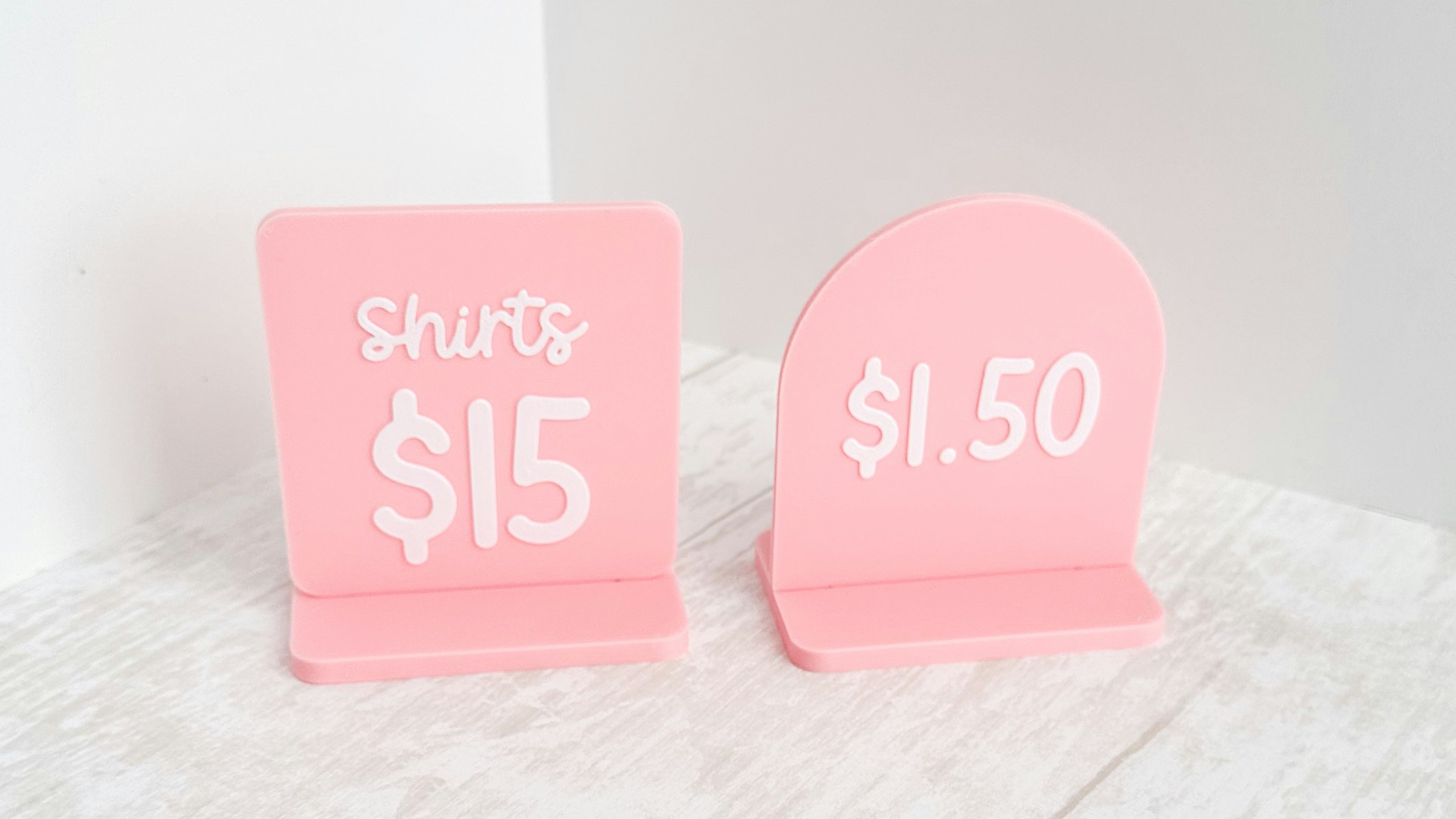Vendor Table Price Sign 3D Print