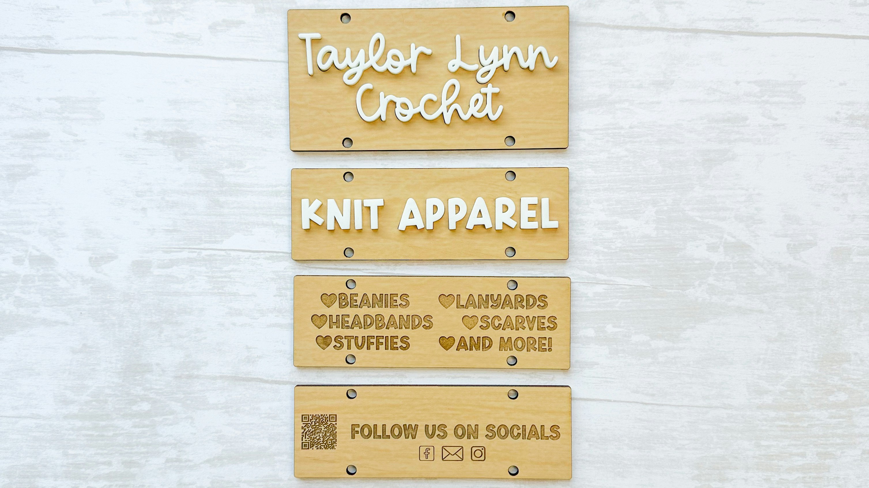 Rectangle Craft Show Tent Signs