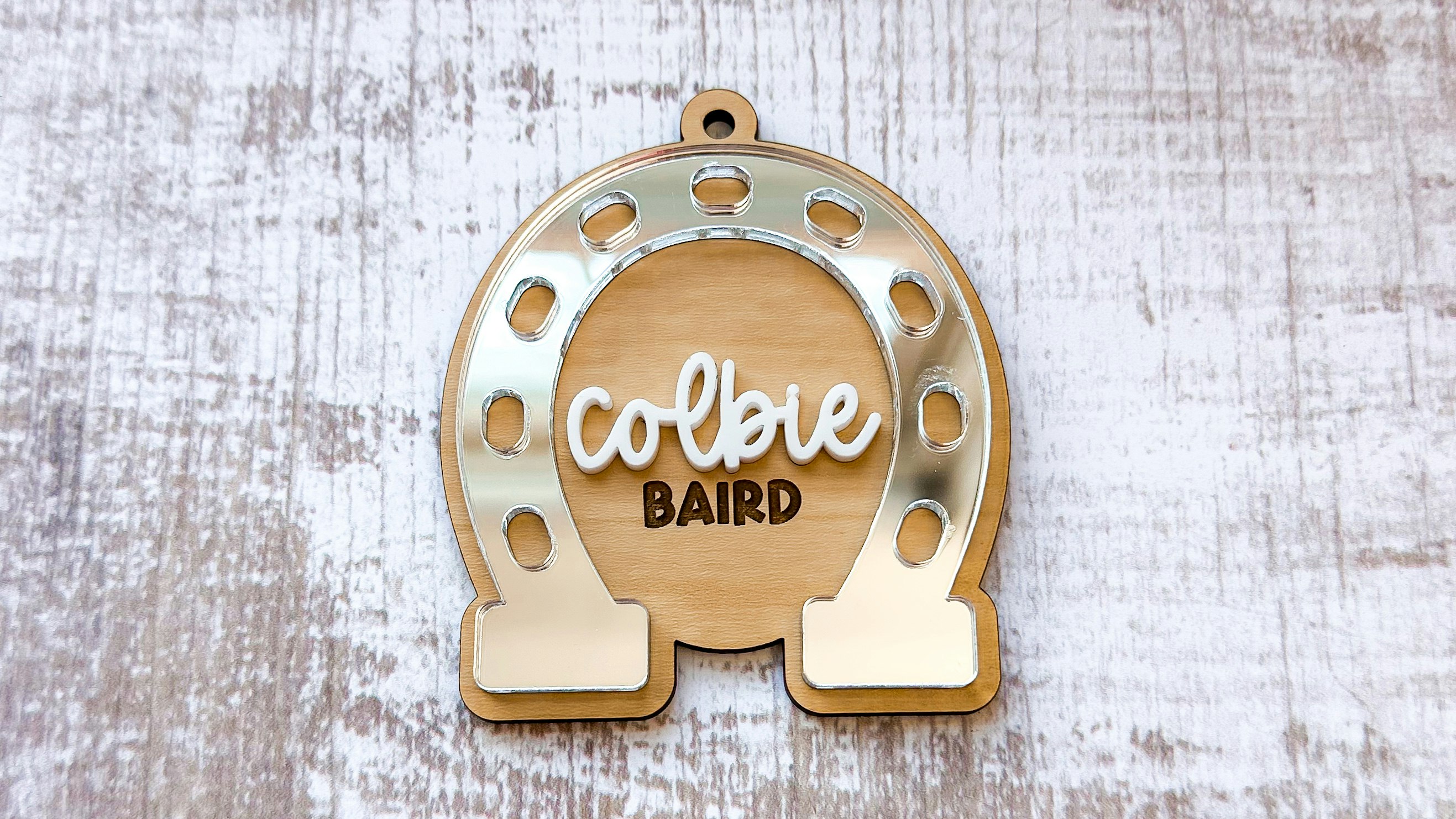 Western Horseshoe Name Keychain