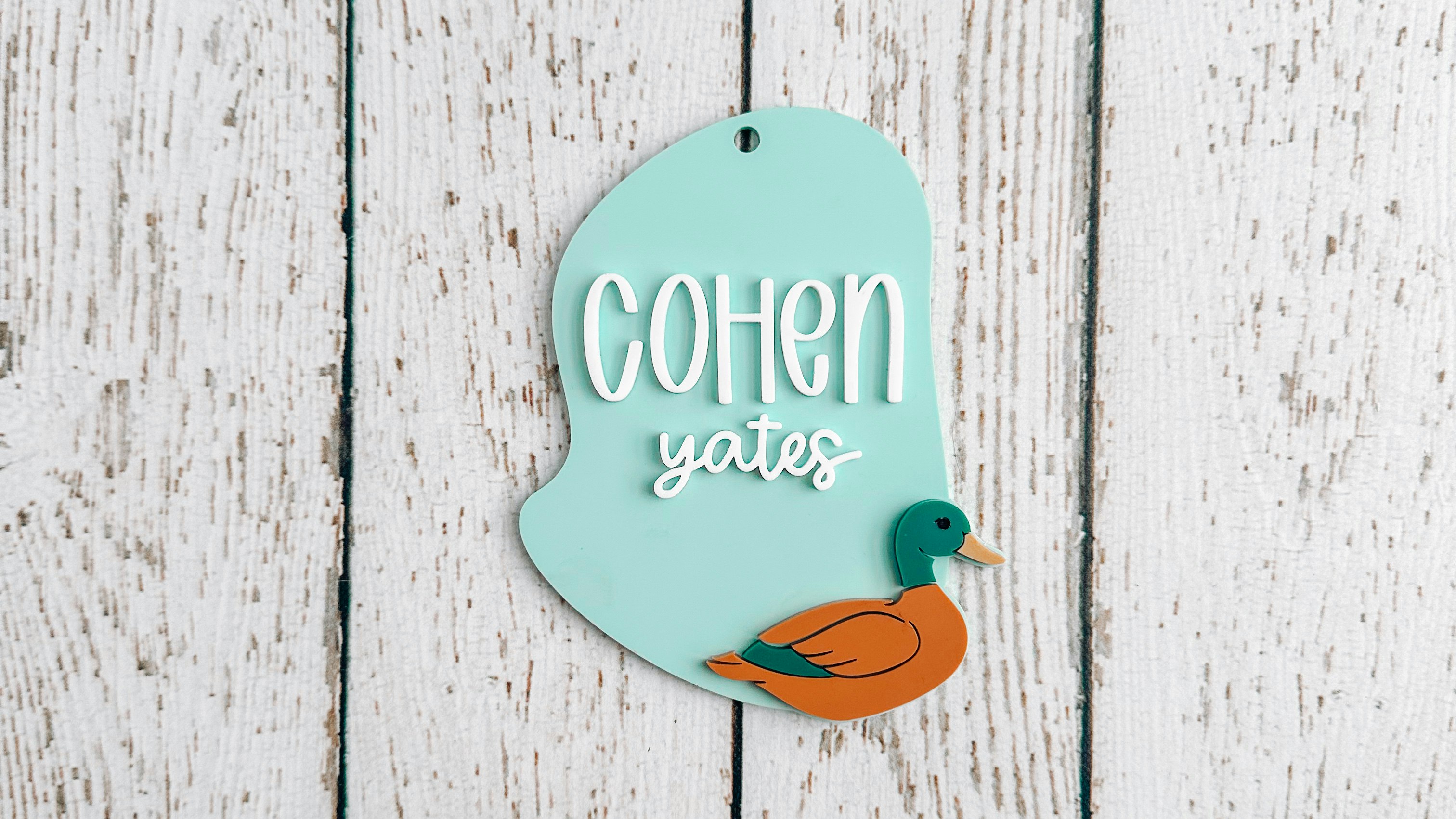 Duck in Pond Name plate