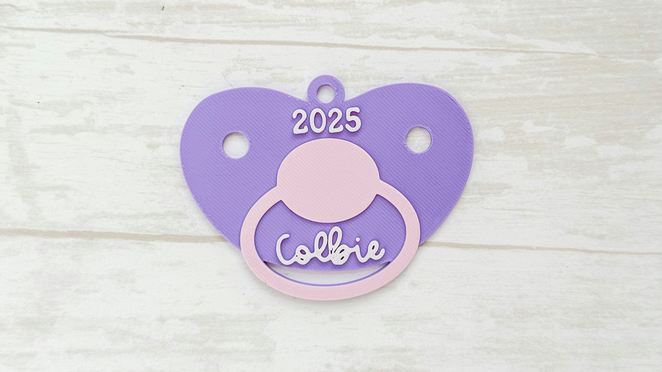Pacifier First Christmas Ornament 3D Print