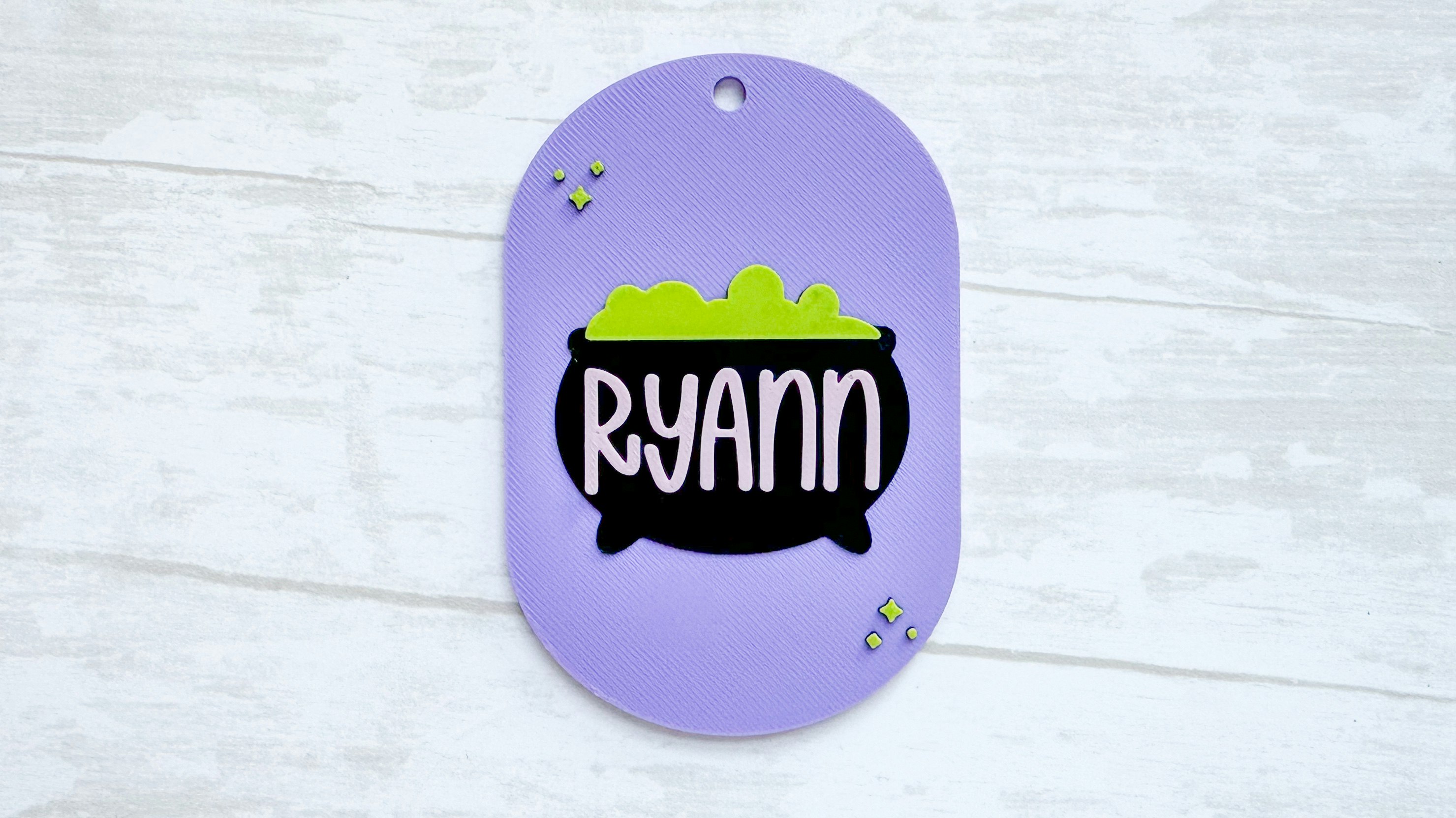 Halloween Cauldron Bag Tag 3D Print