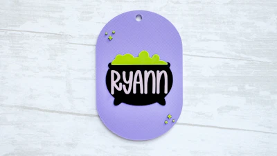 Halloween Cauldron Bag Tag 3D Print
