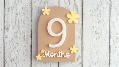 Flower Arch Milestone Marker 3D Print