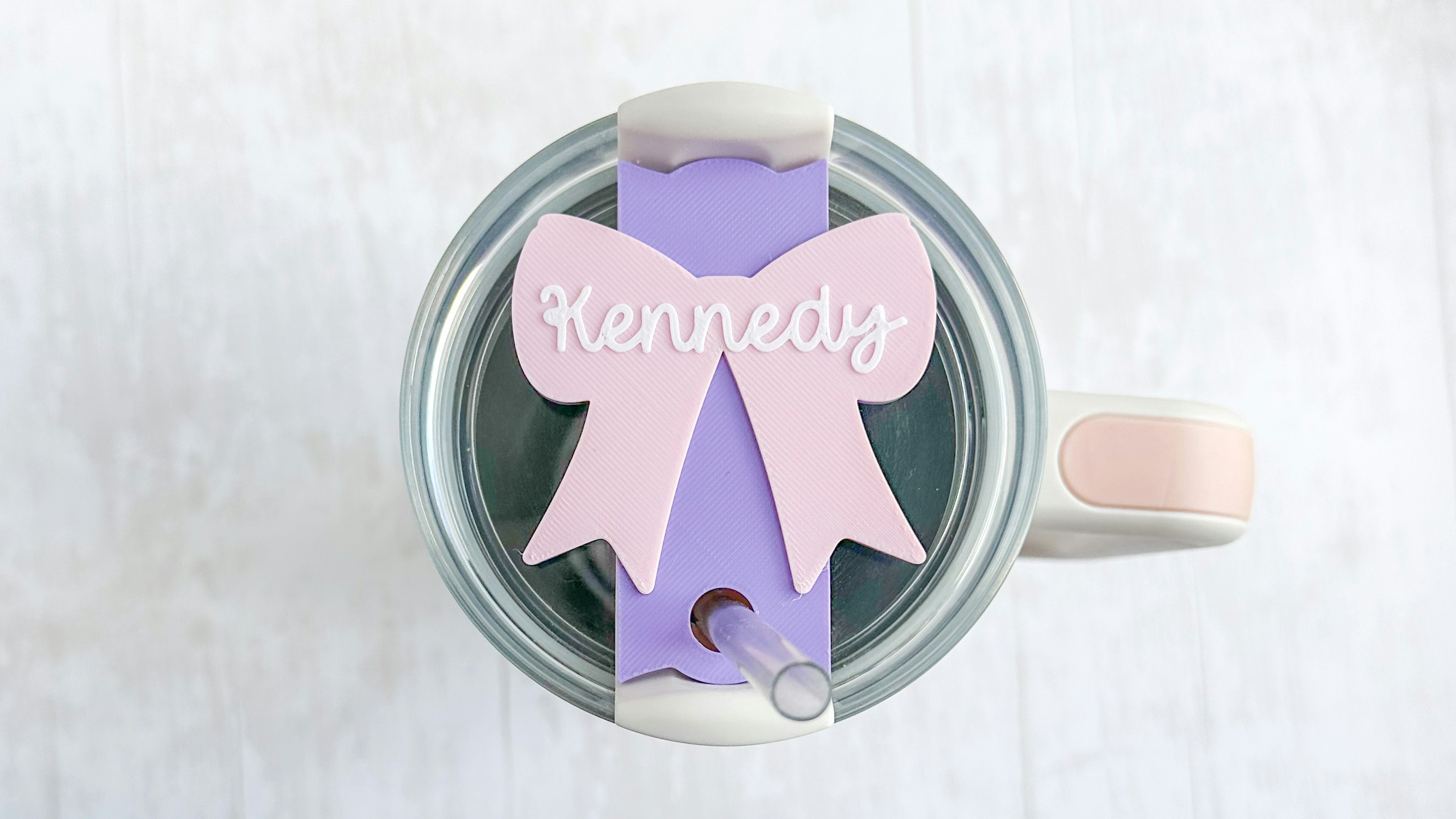 Cheer Bow Tumbler Topper 3D Print