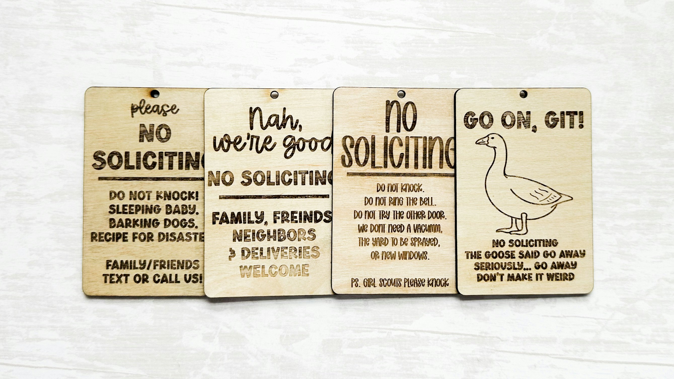 No Soliciting Door Signs