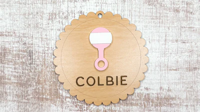 Baby Rattle Bag Tag