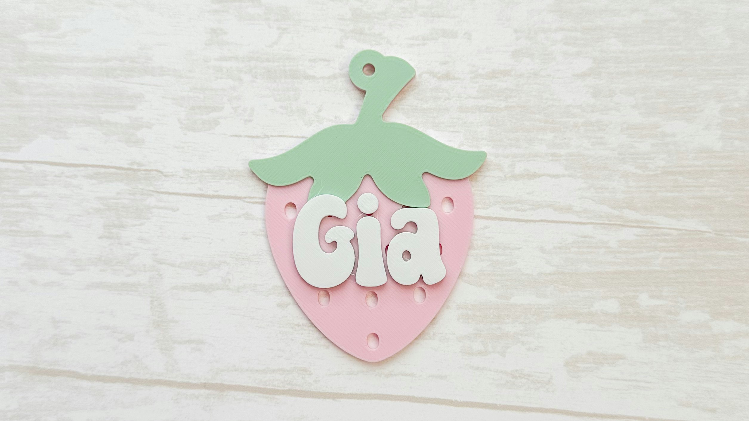 Strawberry Name Tag 3D Print